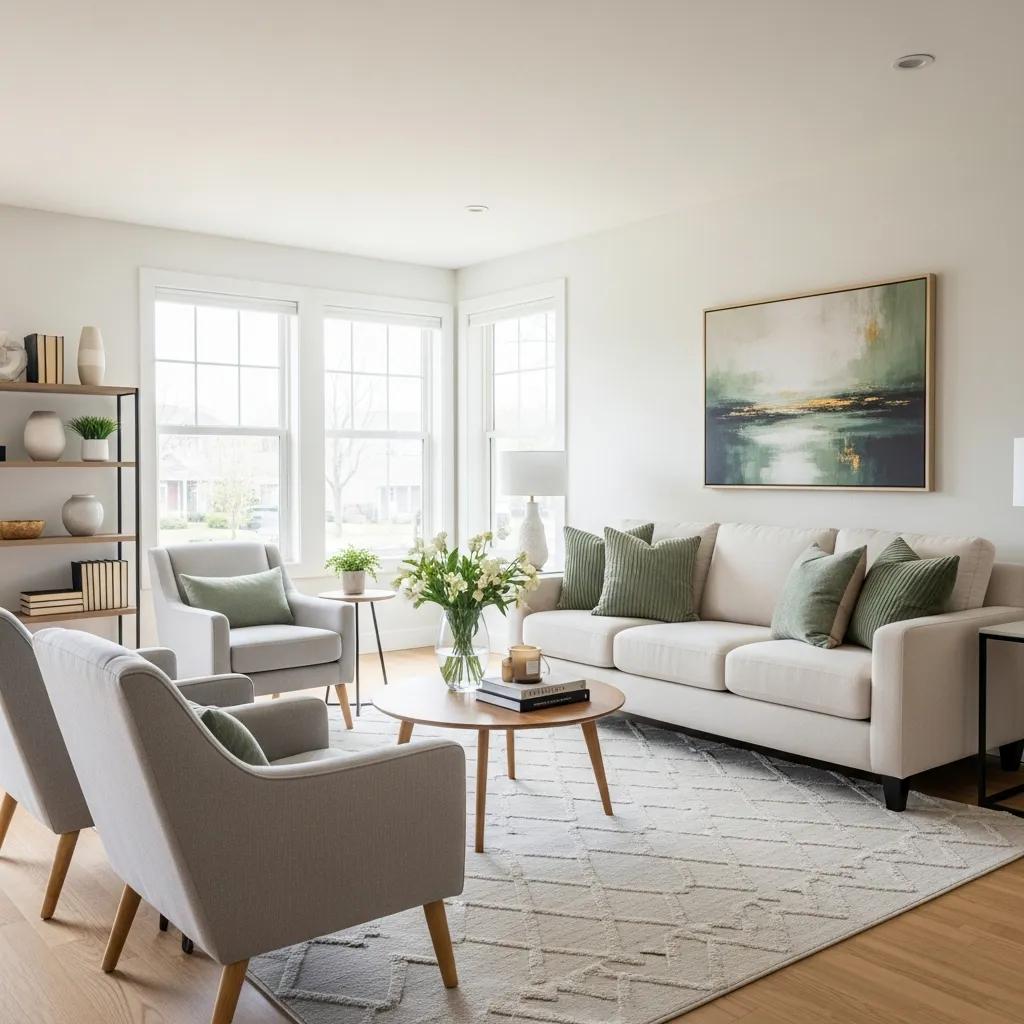 Beautifully staged living room showcasing inviting decor and space
